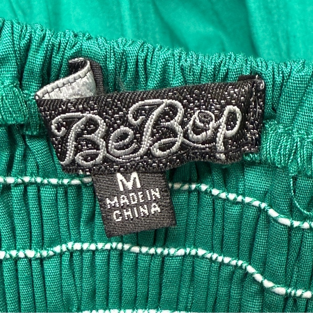 Bebop size Medium Juniors Green Sweetheart Neckline Pleated Strapless Dress NWT - Picture 7 of 8